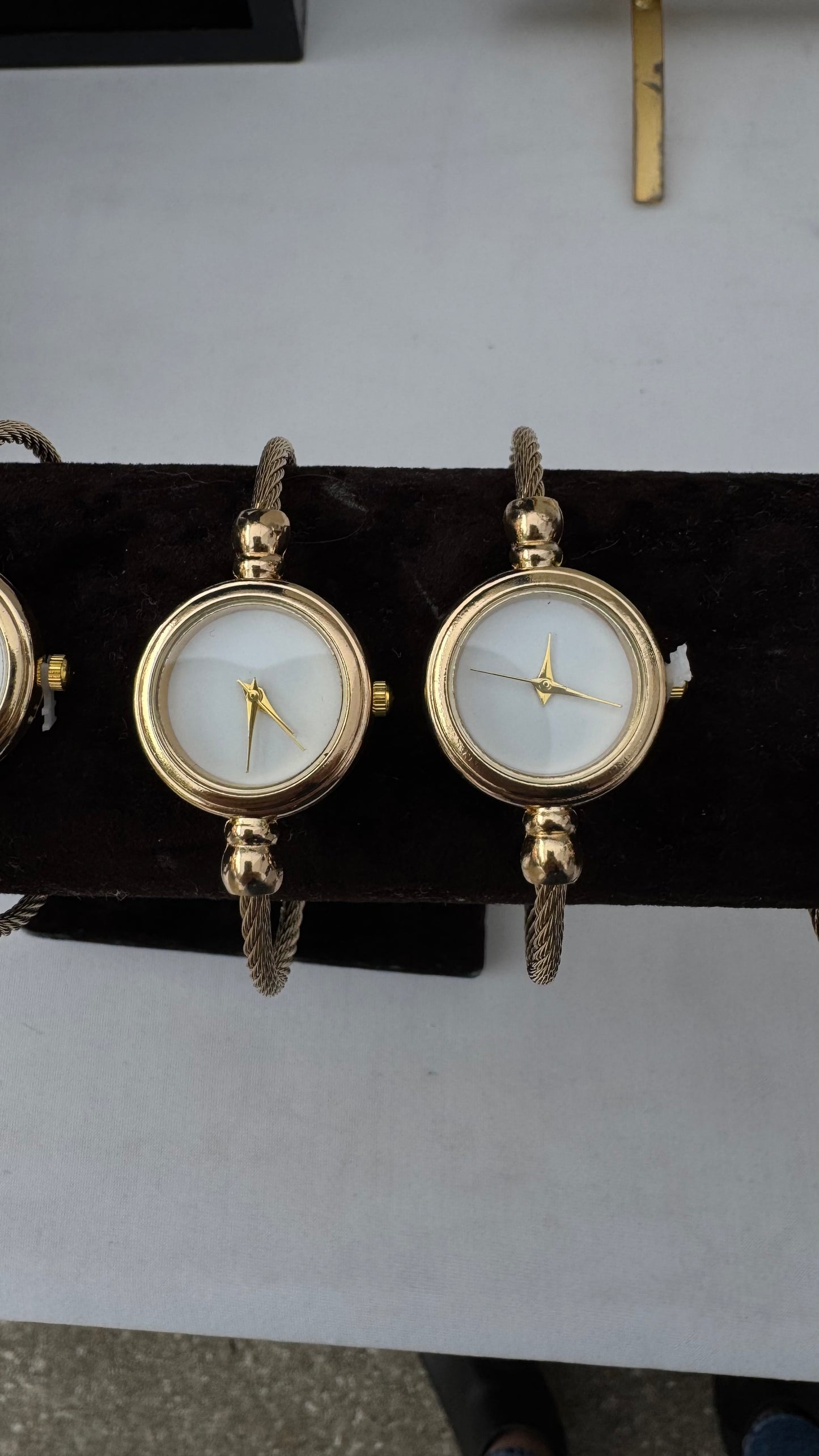 Gold analog watch