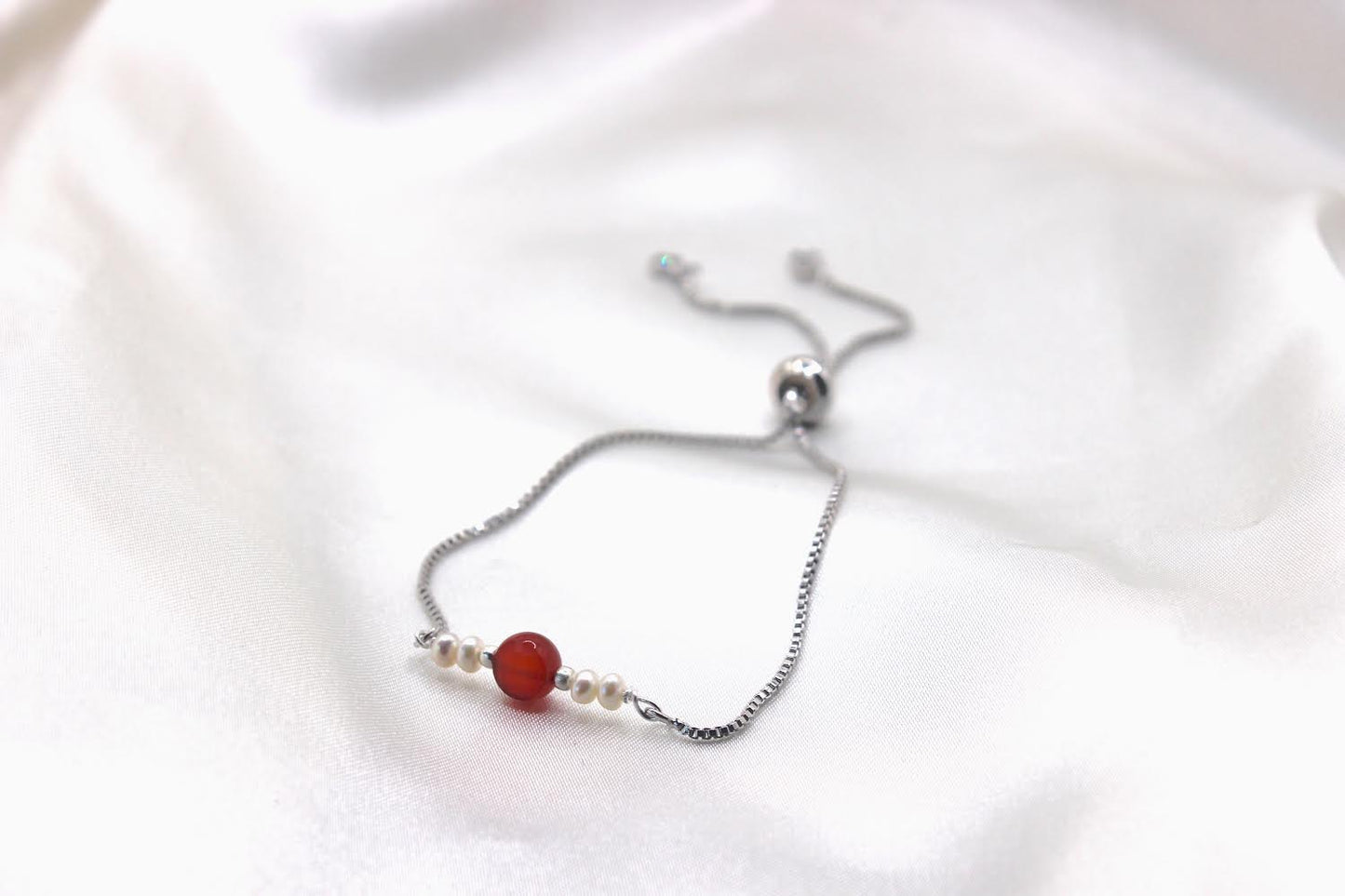 Carnelian Silver Bracelet