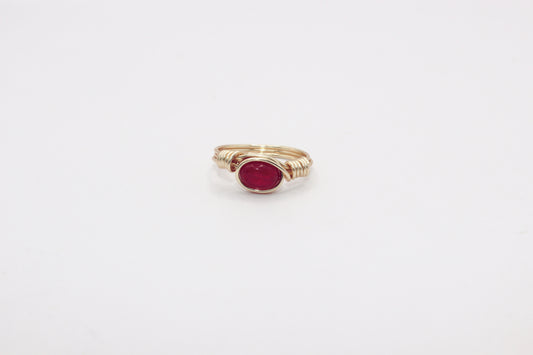 Ruby red ring