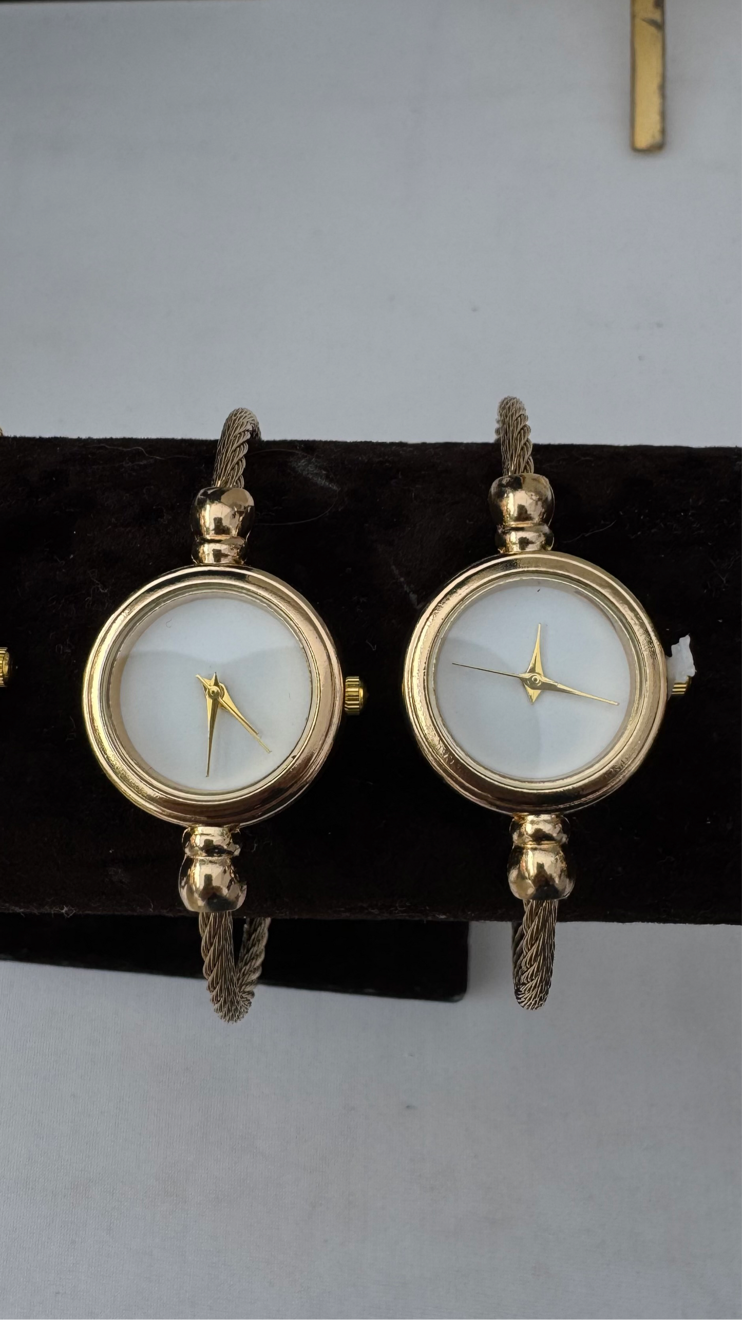 Gold analog watch