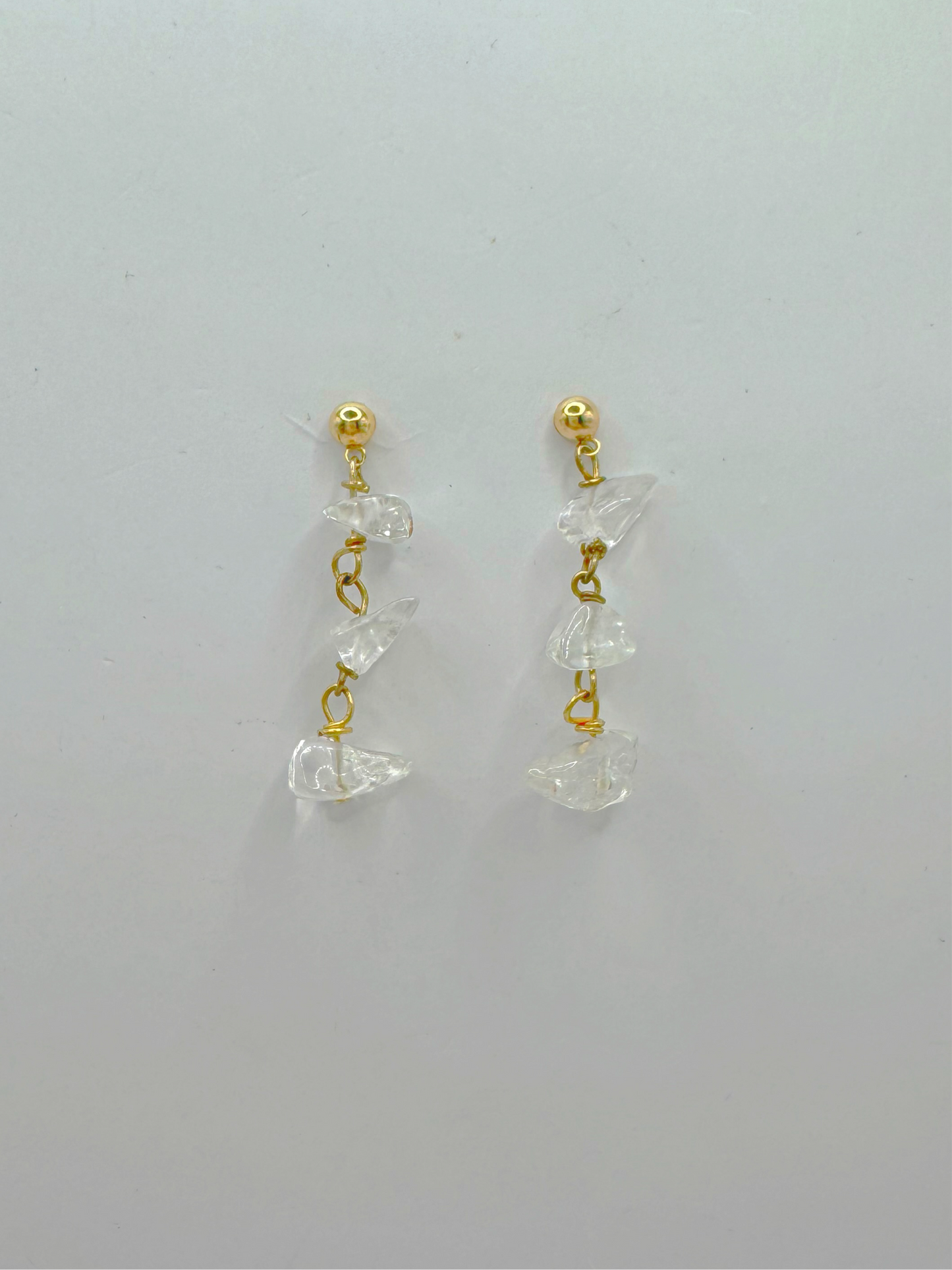 Clear quartz earrings